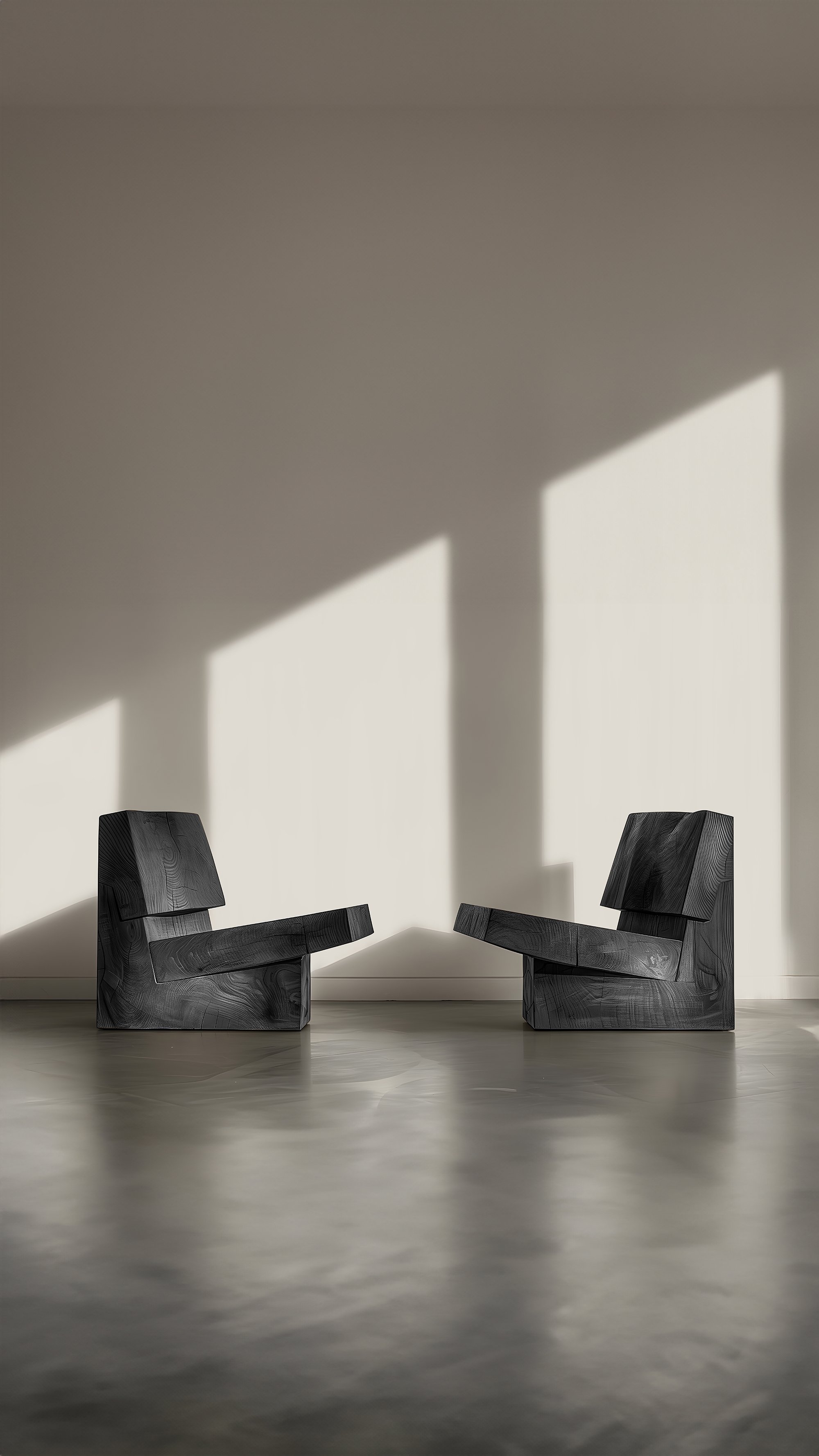 Muted by NONO No04 Solid Wood Chair Timeless Brutalist Aesthetic